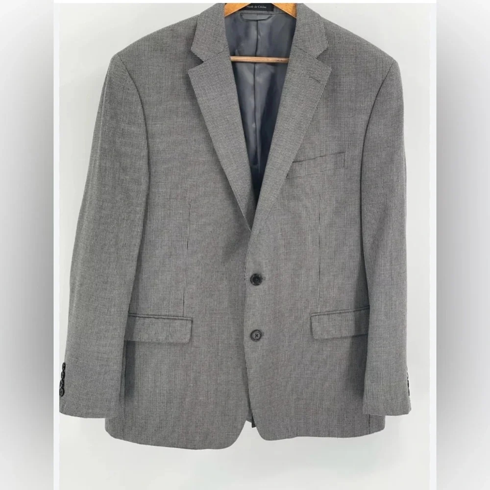 Ralph Lauren‎ blade sports coat size 42R  2 button front, black and gray plaid